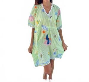 NEW ISLAPAYAL tahiti mini dress in martini green